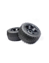 Rovan 4.7/5.5" Baja 5B Rear Dirt Buster Tyres on Black Rims - Beadlocked Wheels 2Pcs #850232