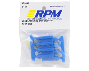RPM Long Shank 4-40 Rod Ends (Blue) (12) #RPM73395