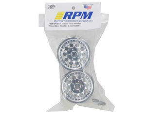 RPM 12mm Hex "Revolver 10 Hole" Traxxas Electric Rear Wheels (2) (Chrome)
