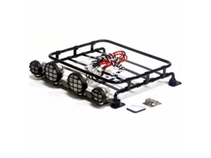 Roof Luggage Rack with LED Light Bar for 1/8, 1/10 RC Cars(DTLR01009)