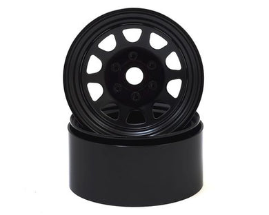 SSD RC Stock 1.9” Steel Beadlock Wheels (Black) #SSD00280