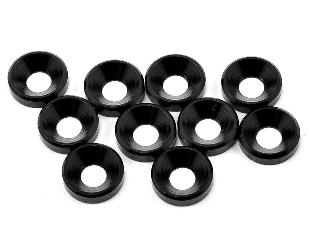 Tekno RC M4 Countersunk Washer (Black) (10) #TKR1228