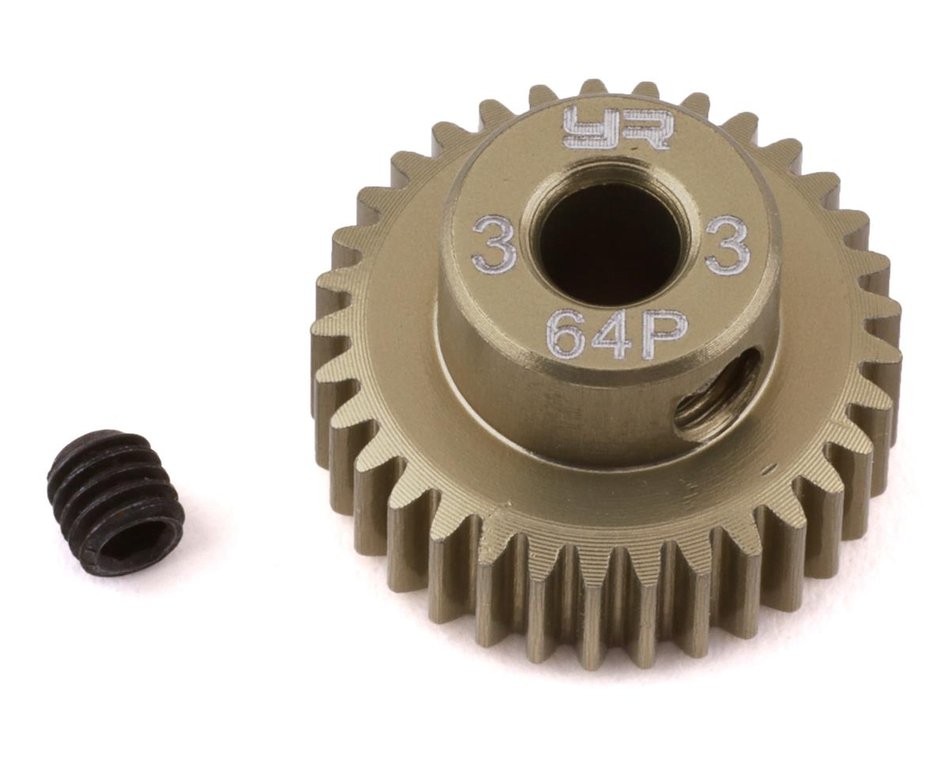 ALUMINUM 7075 HARD COATED MOTOR GEAR/PINIONS 64P 33T #MG-64033