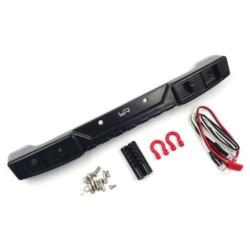 YEAH RACING ALLOY REAR BUMPER W/ WHITE LED LIGHT FOR AXIAL SCX10 III #AXSC-036