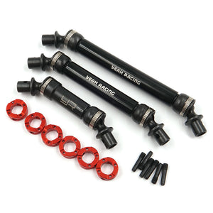 HD STEEL FRONT & REAR CENTER SHAFT SET BLACK FOR TRAXXAS TRX-6 #TRX4-082