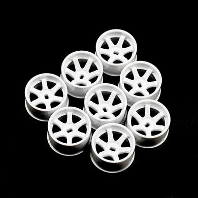 PLASTIC WIDE RIM SET (OFFSET 0 +1 +2 +3) WHITE FOR 1/28 AWD MINI-Z MA-020 #WL-0146WH