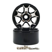 YEAH RACING 1.9 ALUMINUM CNC 5 SPOKE BEADLOCK RIM 2PCS #WL-0147BK