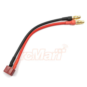YEAH RACING 5MM PLUG W/ T-PLUG CONNECTOR WIRE 15CM #WPT-0139