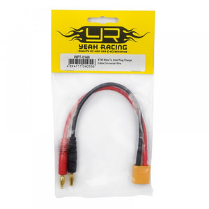 YEAH RACING XT60 MALE TO 4MM PLUG CHARGE CABLE CONNECTOR WIRE #WPT-0148