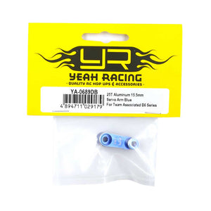 25T ALUMINUM 15.5MM SERVO ARM BLUE FOR TEAM ASSOCIATED B6 SERIES #YA-0689DB