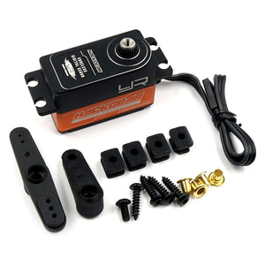 YEAH RACING ALUMINUM CASE LOW PROFILE DIGITAL HIGH SPEED CORELESS SERVO FOR 1/10 RC ORANGE #YE-0033OR