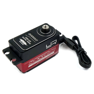YEAH RACING ALUMINUM CASE LOW PROFILE DIGITAL HIGH SPEED CORELESS SERVO FOR 1/10 RC RED #YE-0033RD