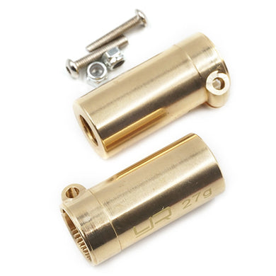 AXSC-007 | Yeah Racing SCX10 II High Mass Brass Left & Right Straight Axle Adapters 2Pcs