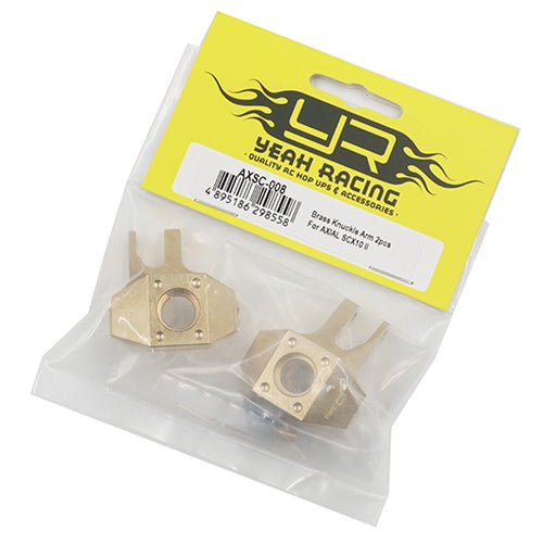 YEAH RACING BRASS KNUCKLE ARM 2PCS FOR AXIAL SCX10 II / WRAITH 1.9 #AXSC-008