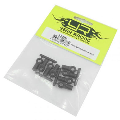 YEAH RACING PLASTIC BALL END 4.8X13MM 8PCS #YA-0553