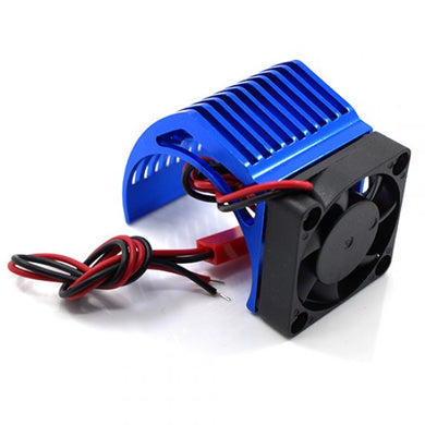 ALUMINUM 540 MOTOR HEAT SINK W/ COOLING FAN BLUE #YA-0411BU