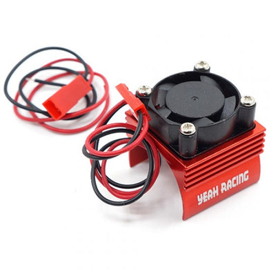 ALUMINUM 380 MOTOR HEAT SINK W/ COOLING FAN RED #YA-0461RD