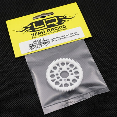 YEAH RACING COMPETITION DELRIN SPUR GEAR 48P 72T FOR 1/10 ON ROAD TOURING DRIFT #SG-48072