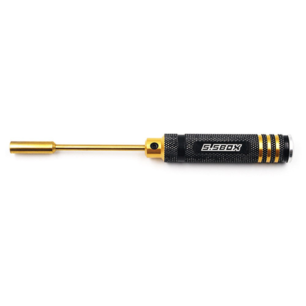 ALUMINUM 5.5MM LOCK NUT DRIVER BLACK GOLD #YT-0191