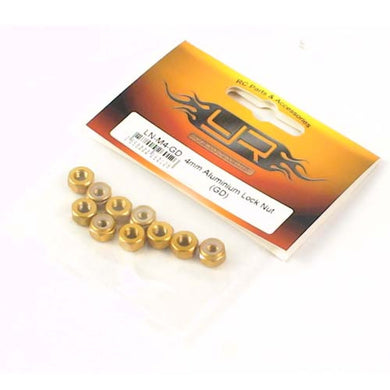 4MM ALUMINIUM LOCK NUT (GD) #LN-M4-GD